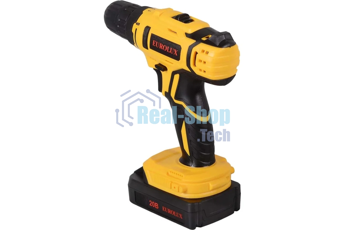 Дрель-шуруповерт аккумуляторная Eurolux ДА-20/2Li, Аккумуляторная, 20В