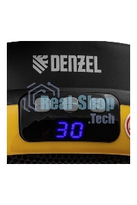 Тепловентилятор керамический Denzel DTFC-700 портативный, черный/желтый, 700 Вт, 10 м2, цифровой термостат