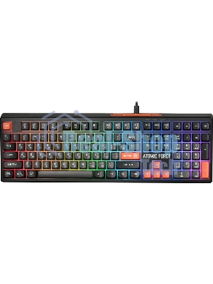 Клавиатура проводная игровая Defender Atomic Force GK-005 RU,чер/сер,108кн+FN,радуж,1.5м