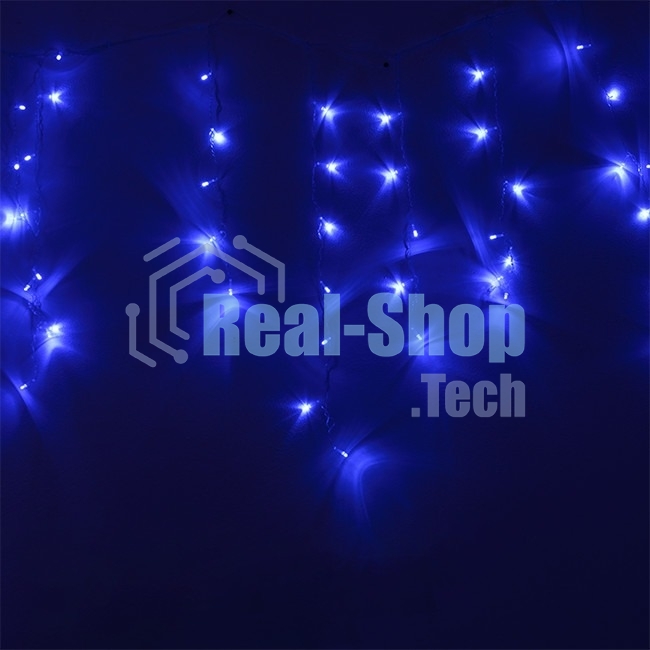 Гирлянда светод. Funray Бахрома IC-120B, 3.0x0.7м, 120 LED, синий, IP20, прозрачный шнур 1,5м