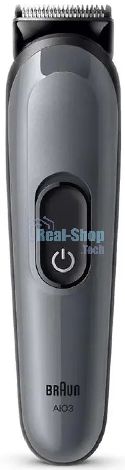 Триммер Braun AIO3500 серый (насадок в компл:3шт)