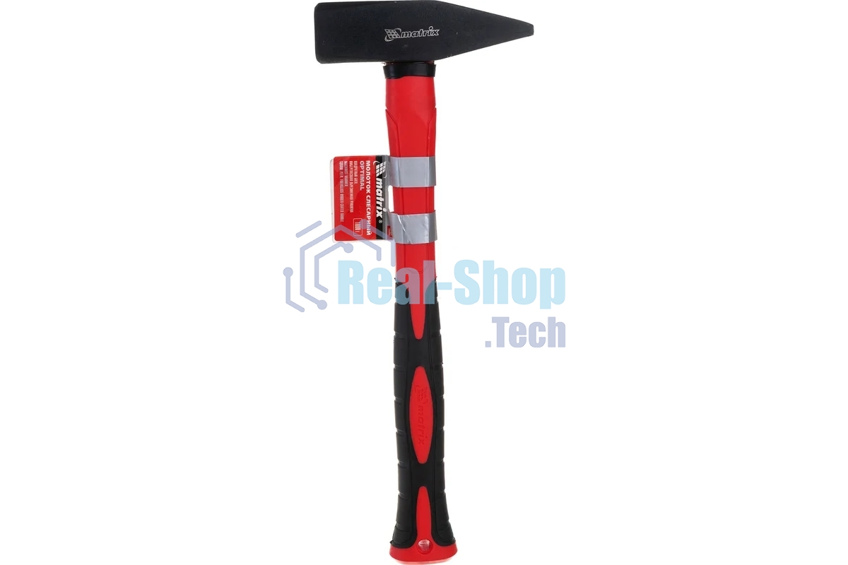 Молоток слесарный Matrix ''optimal'' 1000 г, фибергласовая обрезиненная рукоятка, квадратный боек