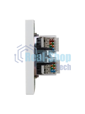 Розетка Kranz STRONG компьютерная двойная RJ45+RJ45 кат6 с/у жемчуг