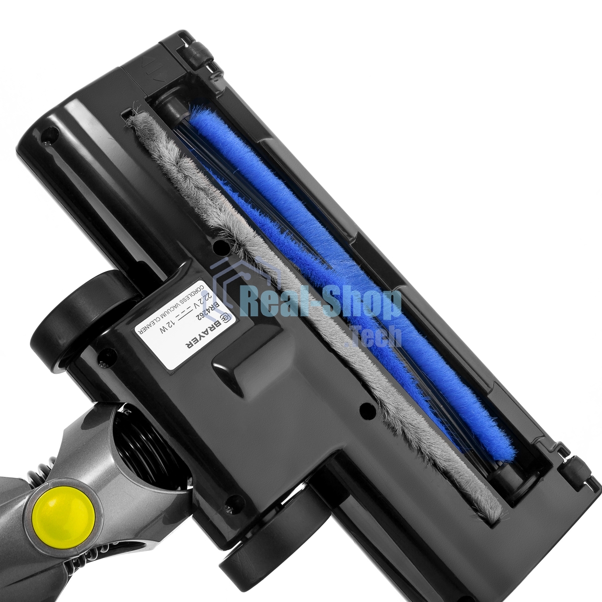 Пылесос вертикальный BRAYER BR4262 черный/желтый, питание от аккумулятора, 180 Вт, уборка сухая, пылесборник 1 л