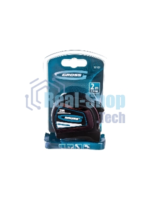 Рулетка Gross 31121''doppelhaken'' 2м x 16мм односторонний зацеп нейлон двуст. шкала автоматич