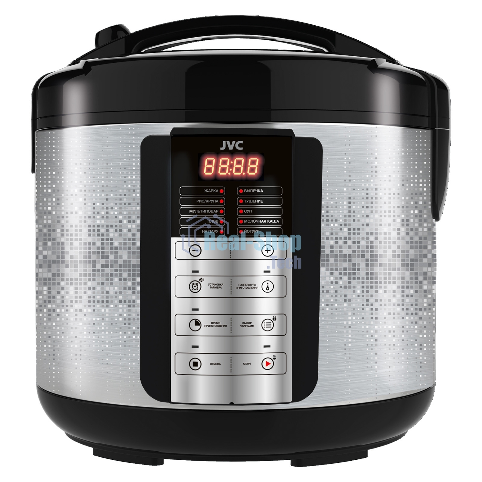 Мультиварка JVC JK-MC500 5 л, 860 Вт, серебристый с черным