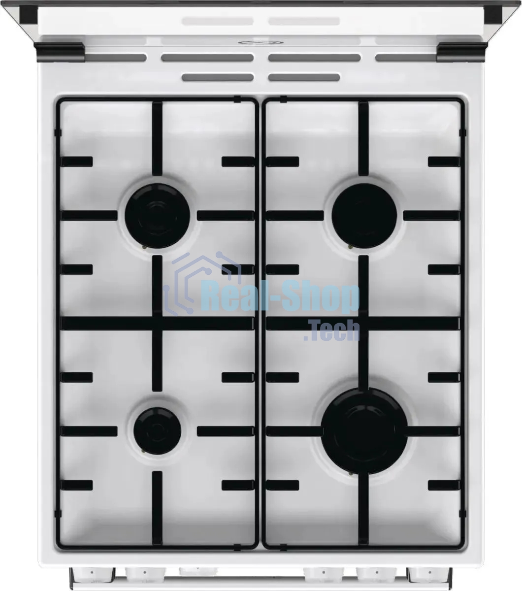 Плита газовая Gorenje GG5A10WH белый, конфорок 4 газовых, духовка 70 л, 50 см x 85 см x 59.4 см