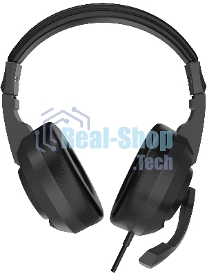 Гарнитура Oklick HS-L315G чёрный, проводная, 3.5 мм, подсветка