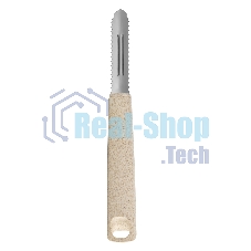 Овощечистка LARA LR07-35 с зазубренным, вертикальным лезвием, нерж. сталь, волокно рисового дерева