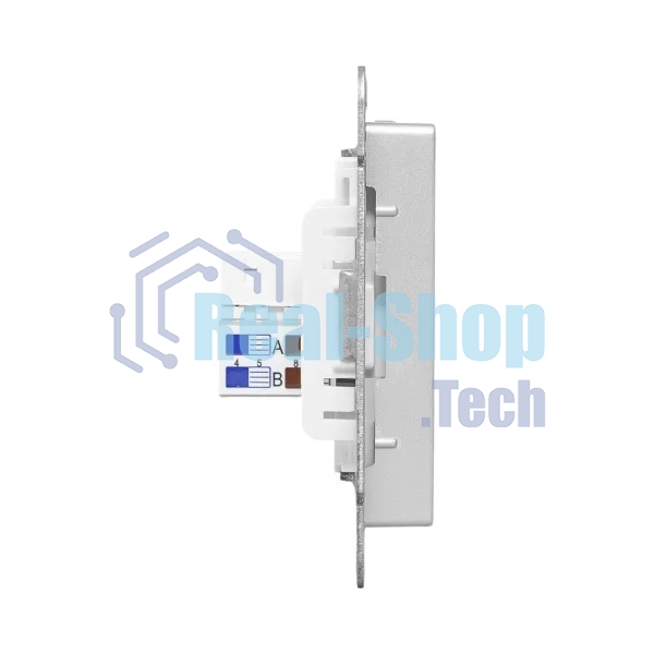 Механизм розетки RJ45 (cat5) EKF UP1-SOA-RJ45-5 алюминий Эпика