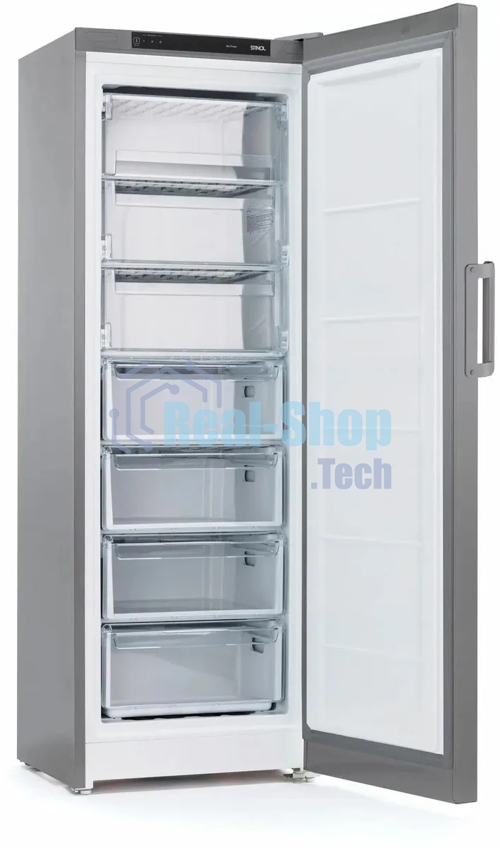 Морозильная камера Stinol STZ 175 GF (869892800080), серебристый, 275 л, 4 ящика, 3 полки