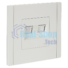 Розетка компьютерная IEK FORTE&PIANO FP234 2-ая RJ45 кат.6 белый