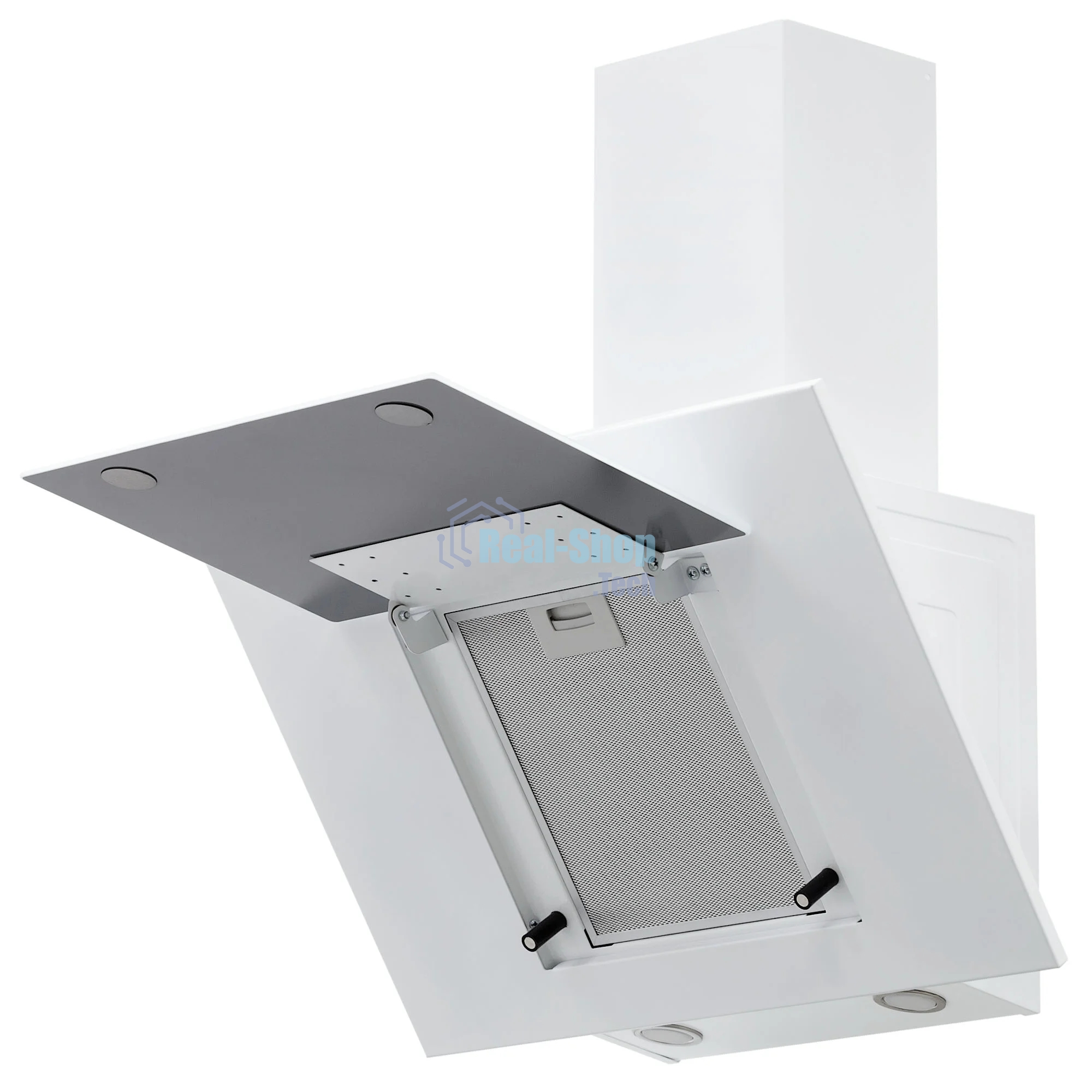 Вытяжка наклонная KRONA Vierkant 600 белый PB белый, 60 см, 890 куб. м/ч, 68 дБ