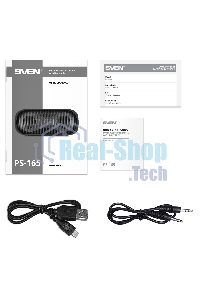 Портативная акустика Sven PS-165, черный (16 Вт, Waterproof (IPx6), TWS, Bluetooth, microSD, 3000мА*ч)