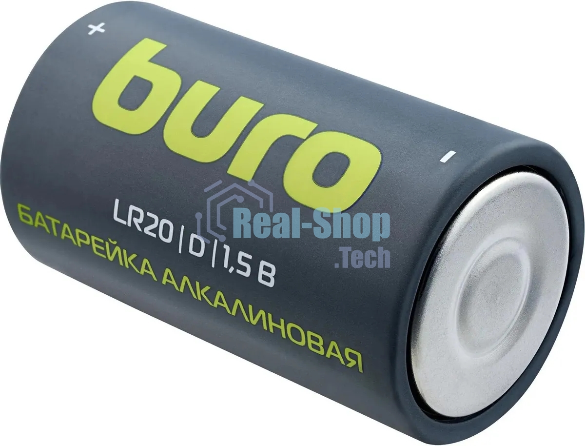 Батарея Buro Alkaline LR20 D 18000mAh (2шт) блистер, 1.5 В