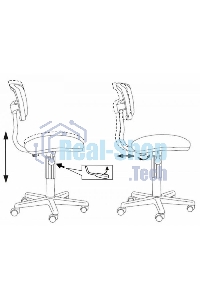 Кресло компьютерное Бюрократ CH-299NX/15-21 спинка сетка черный, сиденье черный 15-21