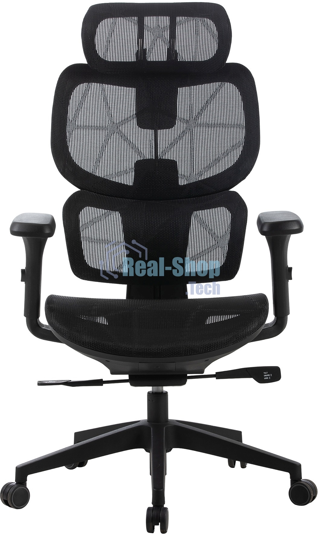 Кресло компьютерное Cactus CS-MC555-BK черный, сетка