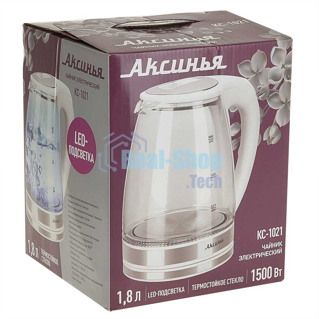 Чайник электрический АКСИНЬЯ КС-1021 белый