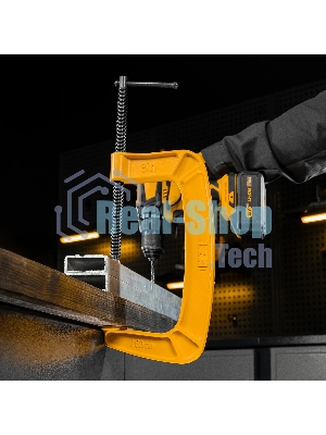 Струбцина Denzel G-образная, усиленная, 200 мм