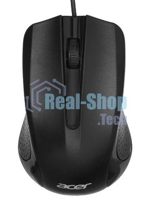 Мышь проводная Acer OMW010 черный, 1200 dpi, USB, кнопки - 3