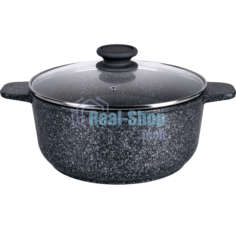 Кастрюля Maunfeld GRETA MF24GRTT01CR из литого алюминия со стеклянной крышкой, 24 см, 4 л