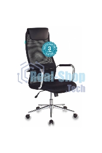 Кресло руководителя Бюрократ KB-9N/BLACK черный TW-01 TW-11 сетка крестовина хром