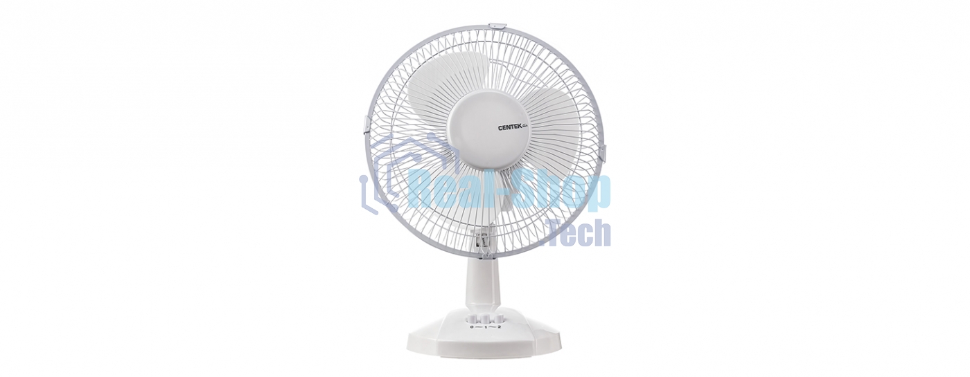 Вентилятор Centek CT-5006 белый, настольный, 25 Вт, 2 скорости, 23 см