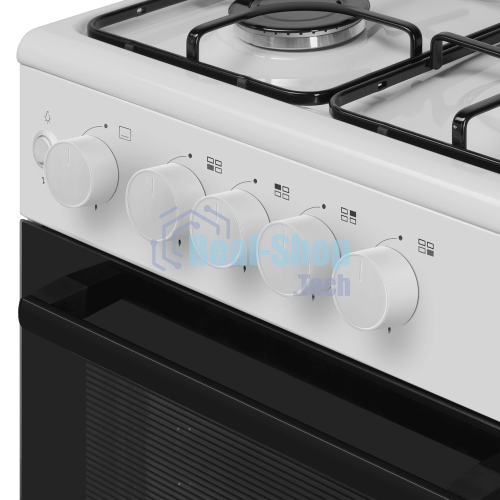 Плита газовая Maunfeld MGC50GEW08 белый, конфорок 4 шт, духовка 59 л, 50 см x 88 см x 65 см