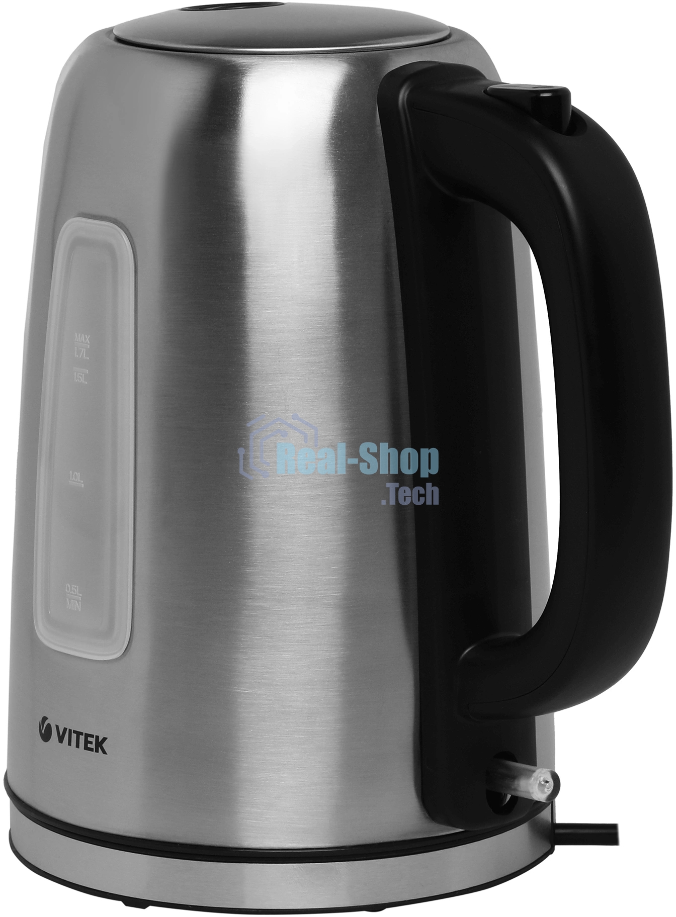Чайник электрический Vitek VT-1137 1.7 л, 2200 Вт, серебристый матовый корпус: металл