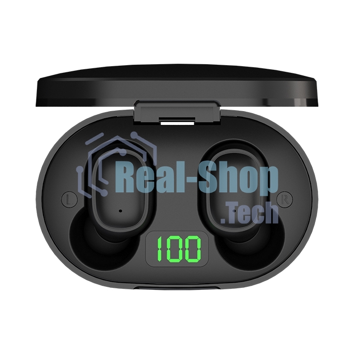 Наушники TWS Maxvi MHF-101BT UP черный, вкладыши, Bluetooth, сенсорное управление, до 4 ч