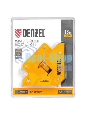 Фиксатор магнитный Denzel отключаемый для сварочных работ усилие 30 LB, 45х90х135 град.