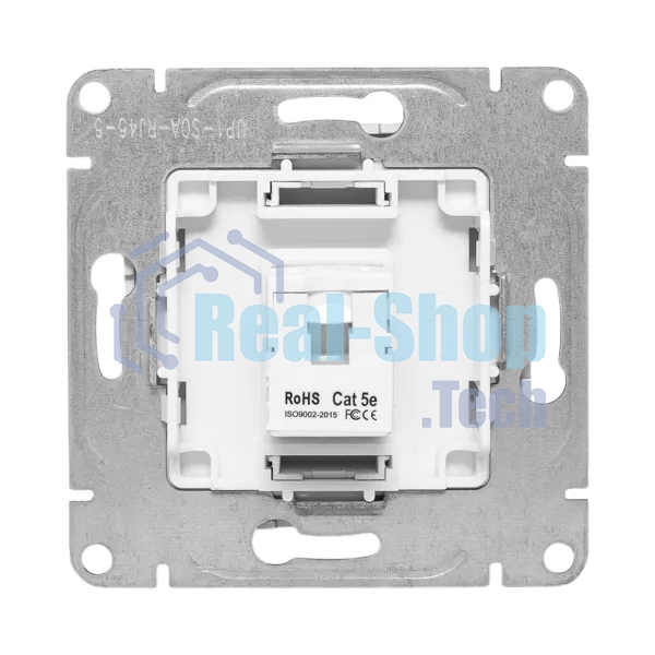 Механизм розетки RJ45 (cat5) EKF UP1-SOA-RJ45-5 алюминий Эпика