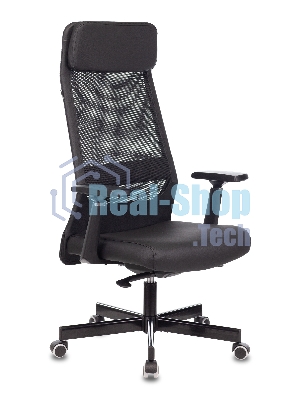 Кресло руководителя Бюрократ T-995/BLACK черный TW-01, искусственная кожа, крестовина металл