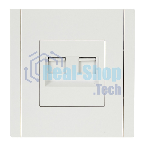 Розетка компьютерная IEK FORTE&PIANO FP234 2-ая RJ45 кат.6 белый