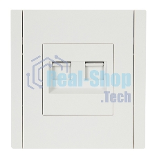 Розетка компьютерная IEK FORTE&PIANO FP234 2-ая RJ45 кат.6 белый
