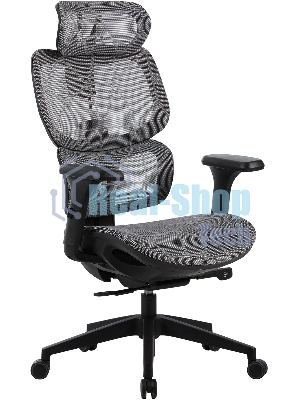 Кресло компьютерное Cactus CS-MC555-GY черный/серый, сетка