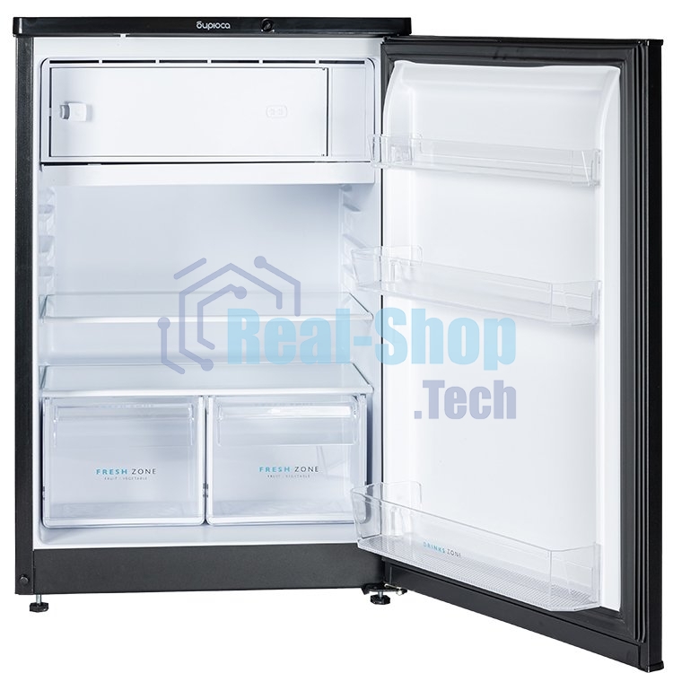 Холодильник Бирюса B508 черный однокамерный 116/34л морозилка сверху