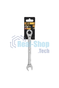 Ключ комбинированный трещоточный Denzel 14707 13 мм, CrV, матовый хром