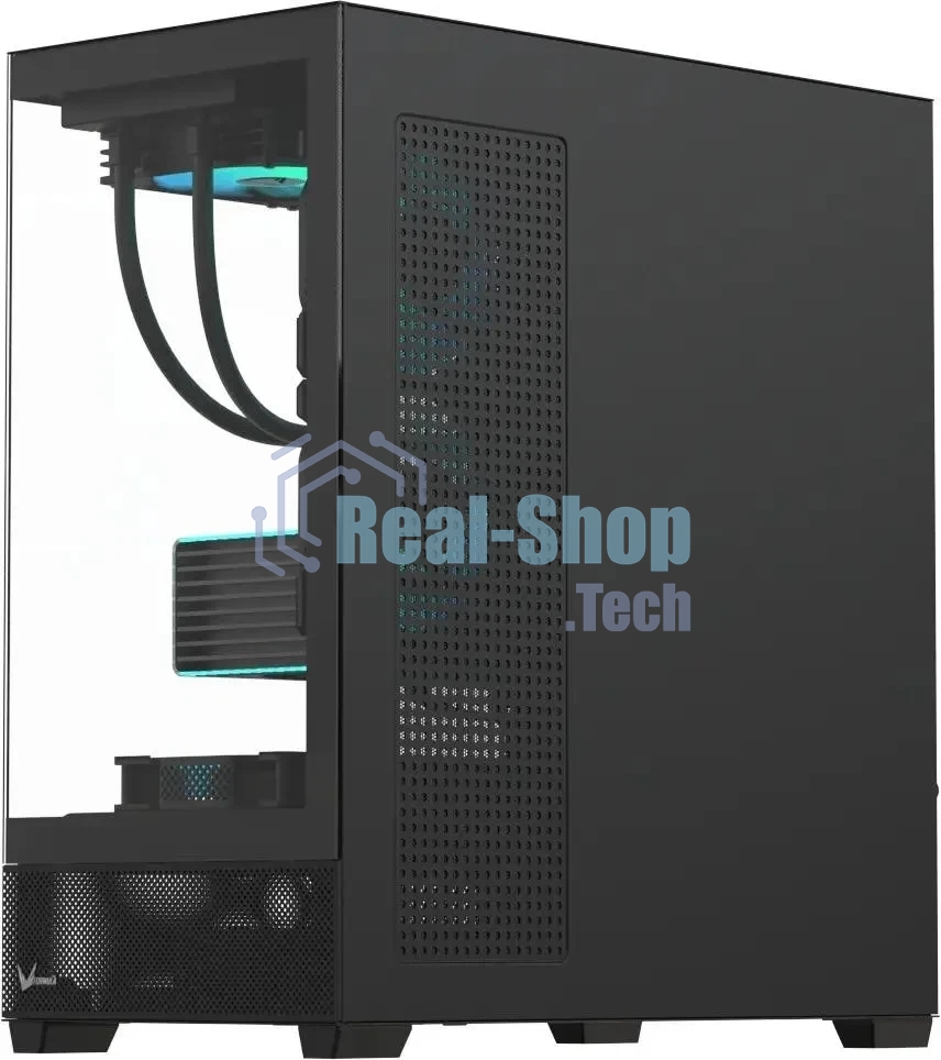 Компьютерный корпус Aerocool/Formula Crystal Z2 Plus FR черный без БП ATX 5x120мм 1xUSB 2.0 2xUSB 3.0 1xUSB3.1 audio bott PSU