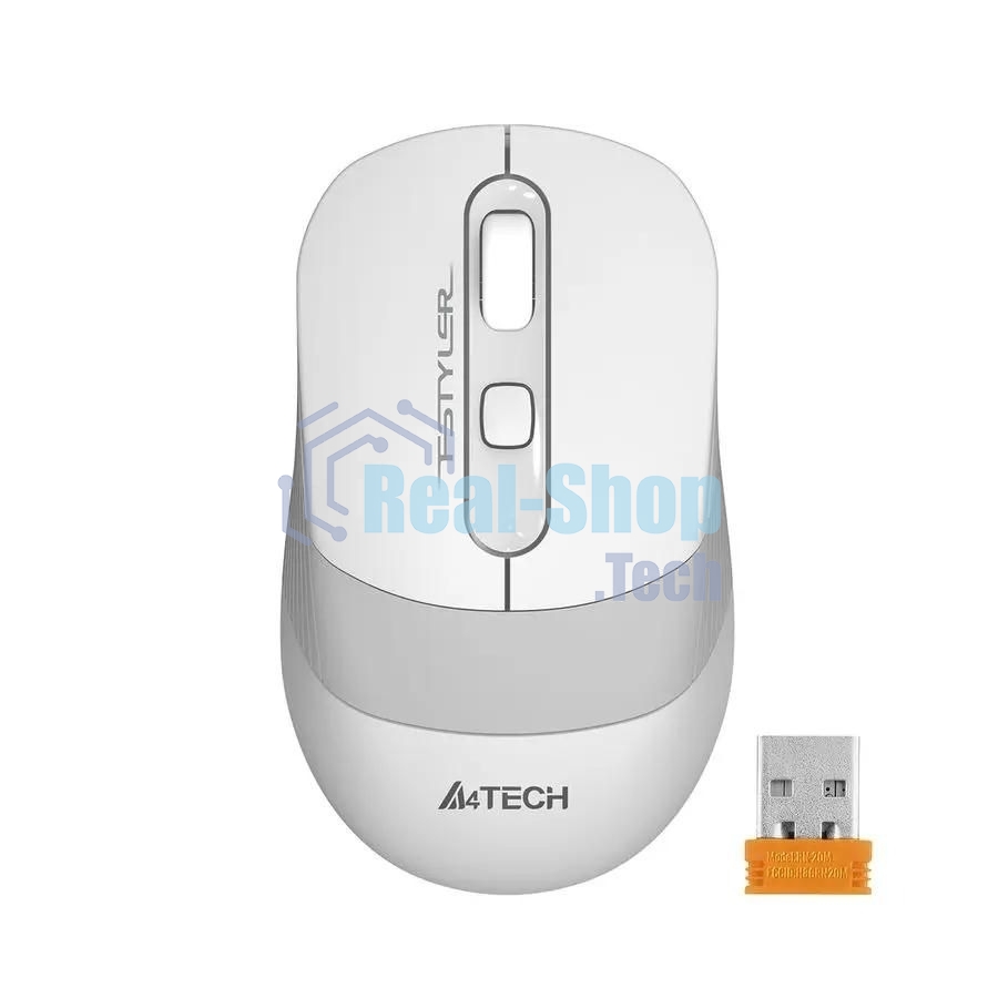 Мышь беспроводная A4Tech Fstyler FG10 белый/серый, 2000 dpi, радиоканал, USB, кнопки - 4