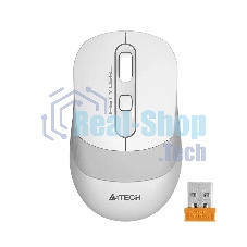 Мышь беспроводная A4Tech Fstyler FG10 белый/серый, 2000 dpi, радиоканал, USB, кнопки - 4
