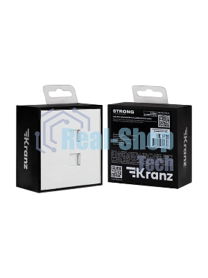 Розетка Kranz STRONG компьютерная двойная RJ45+RJ45 кат6 с/у жемчуг