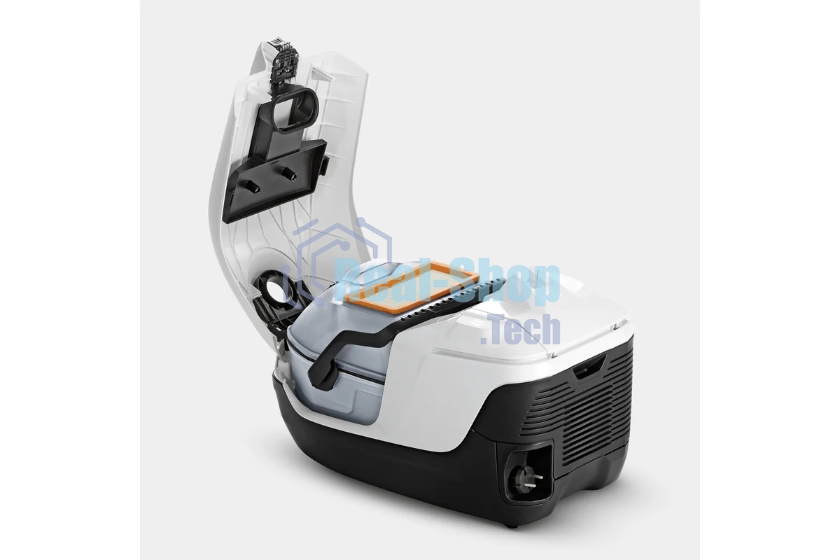 Пылесос Karcher DS 6 Plus белый/черный, 350/650 Вт, уборка влажная/сухая, пылесборник контейнер 2 л