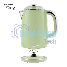 Чайник электрический Galaxy Line GL 0344, райская олива, металл, 2200 Вт, 1,7 л