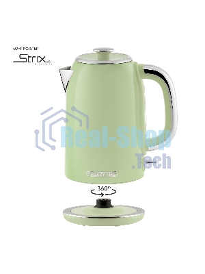 Чайник электрический Galaxy Line GL 0344, райская олива, металл, 2200 Вт, 1,7 л