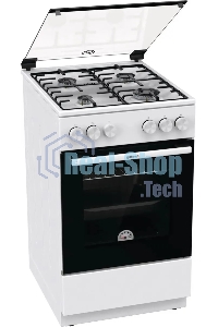 Плита газовая Gorenje GG5A10WH белый, конфорок 4 газовых, духовка 70 л, 50 см x 85 см x 59.4 см