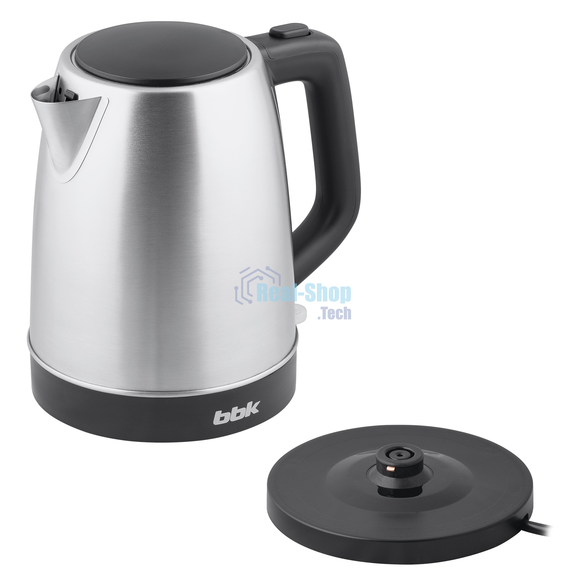 Чайник электрический BBK EK1765S черный/нержавеющая сталь, 1,7 л, 1850-2200 Вт