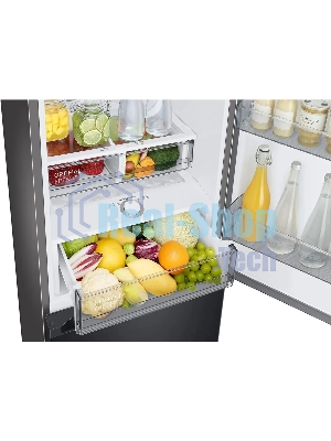 Холодильник Samsung RB34C7B5EB1/EF черный мат. двухкамерный 230/114л морозилка снизу, No Frost