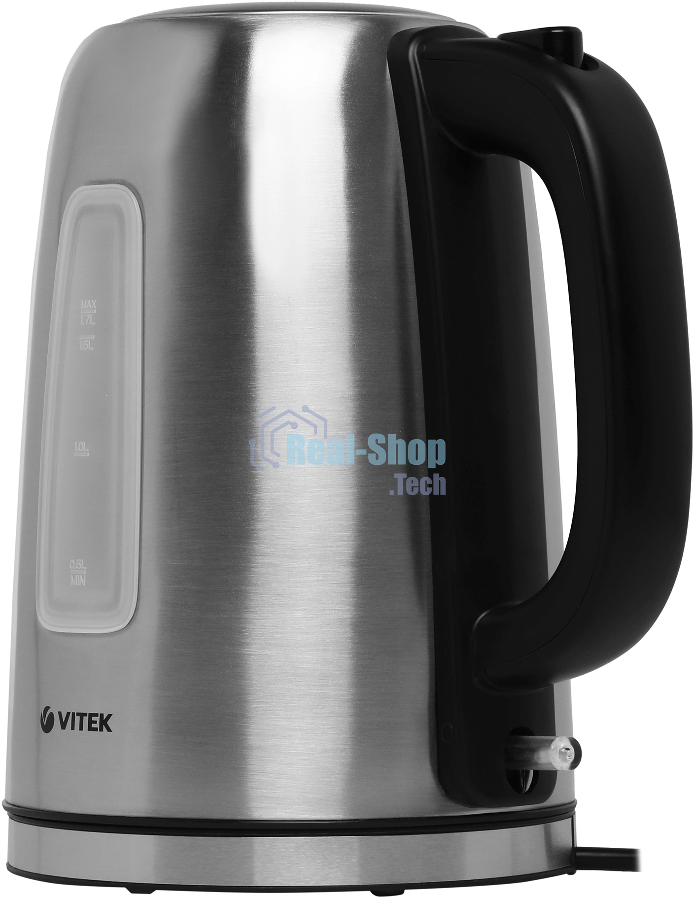 Чайник электрический Vitek VT-1137 1.7 л, 2200 Вт, серебристый матовый корпус: металл