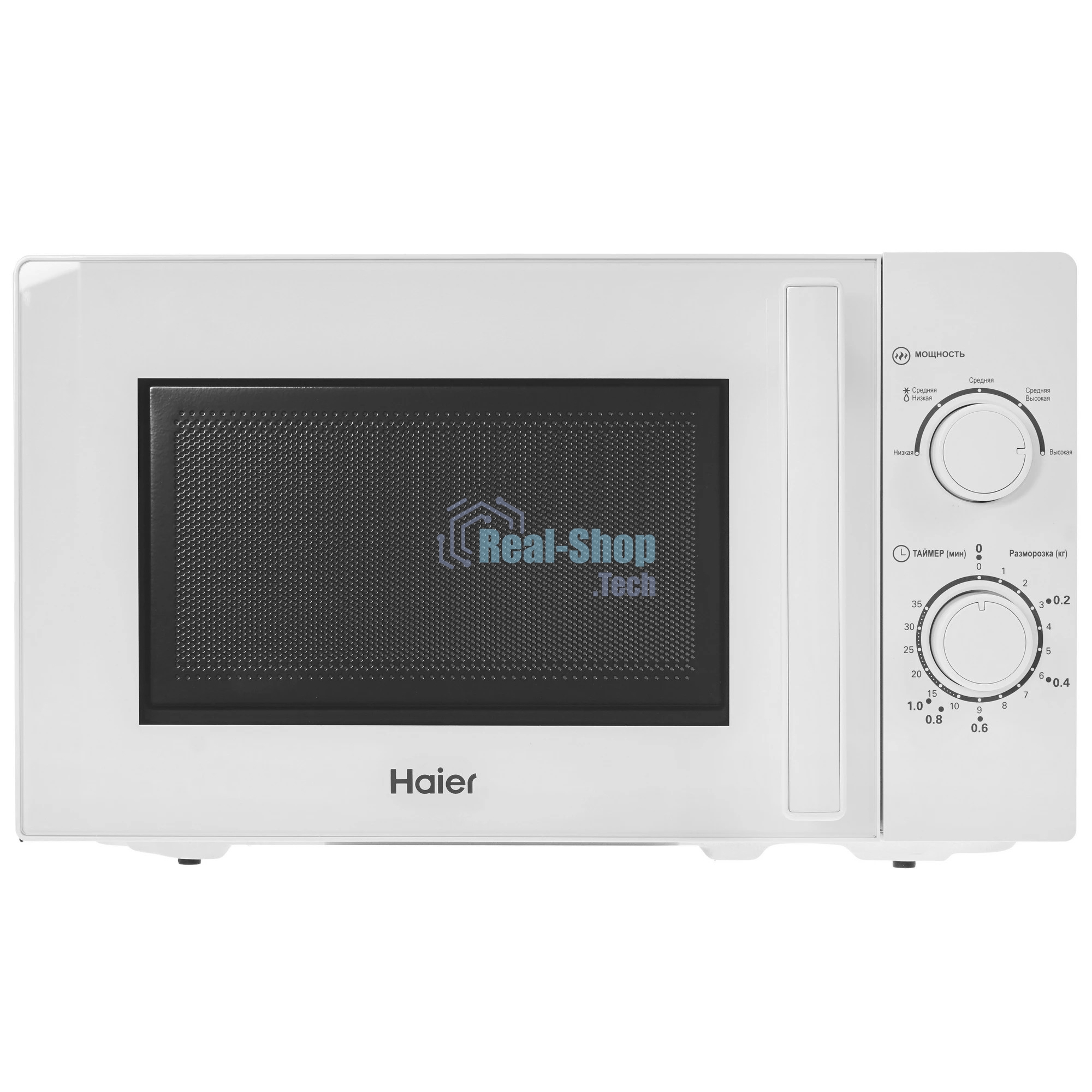 Микроволновая печь Haier HMB-MM207WA белый, 20 л, 700 Вт, переключатели - поворотный механизм